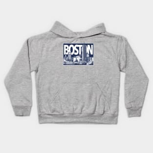 Boston Title Town Skyline Kids Hoodie